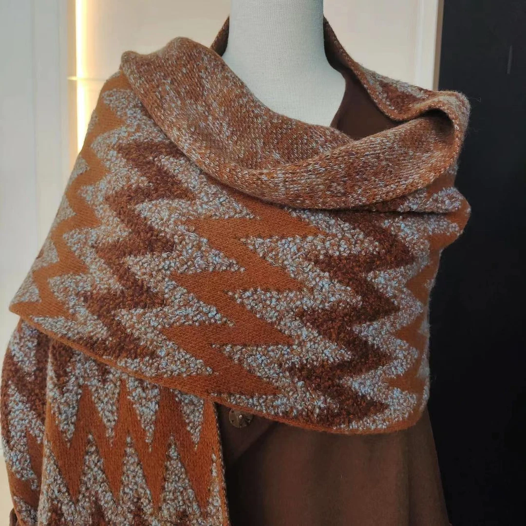 AMASS/阿玛施 针织时尚百搭女士保暖休闲复古秋冬围巾5800012