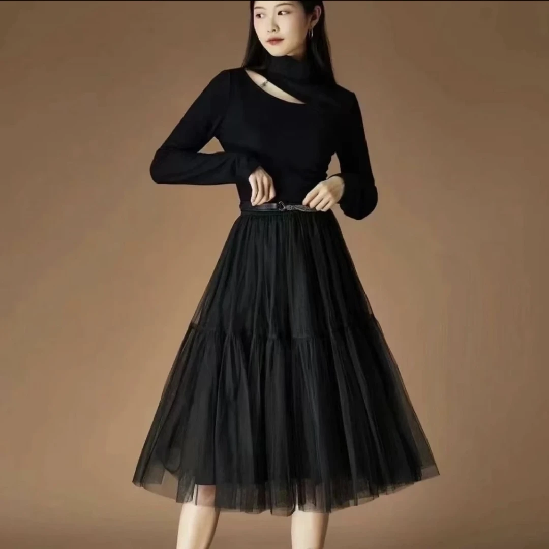 AMASS/阿玛施秋冬新款镂空纯羊毛针织上衣5300879