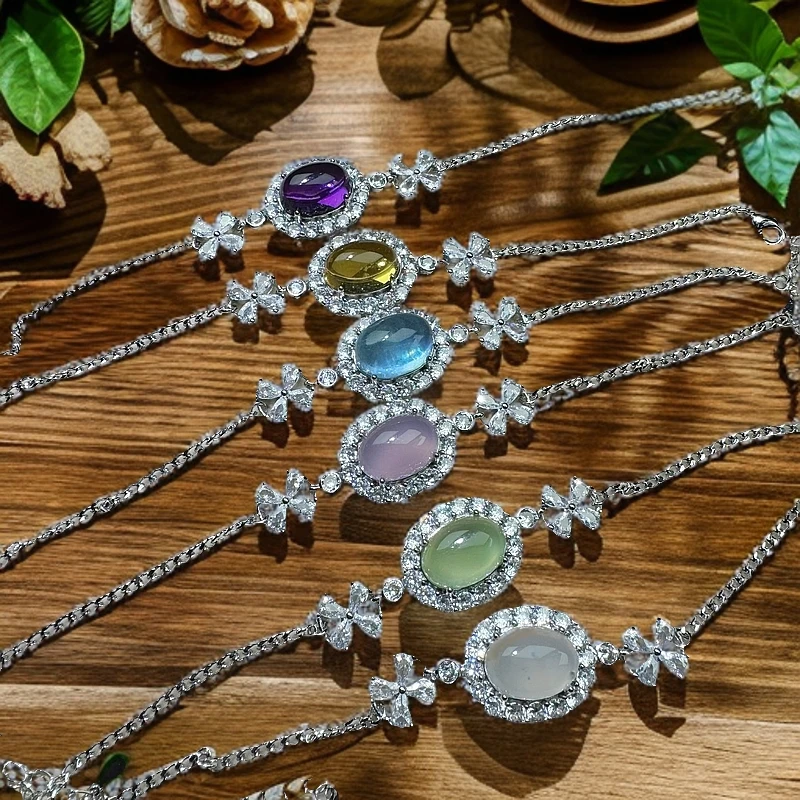 合金手链 镶嵌手链时尚气质轻奢百搭简约