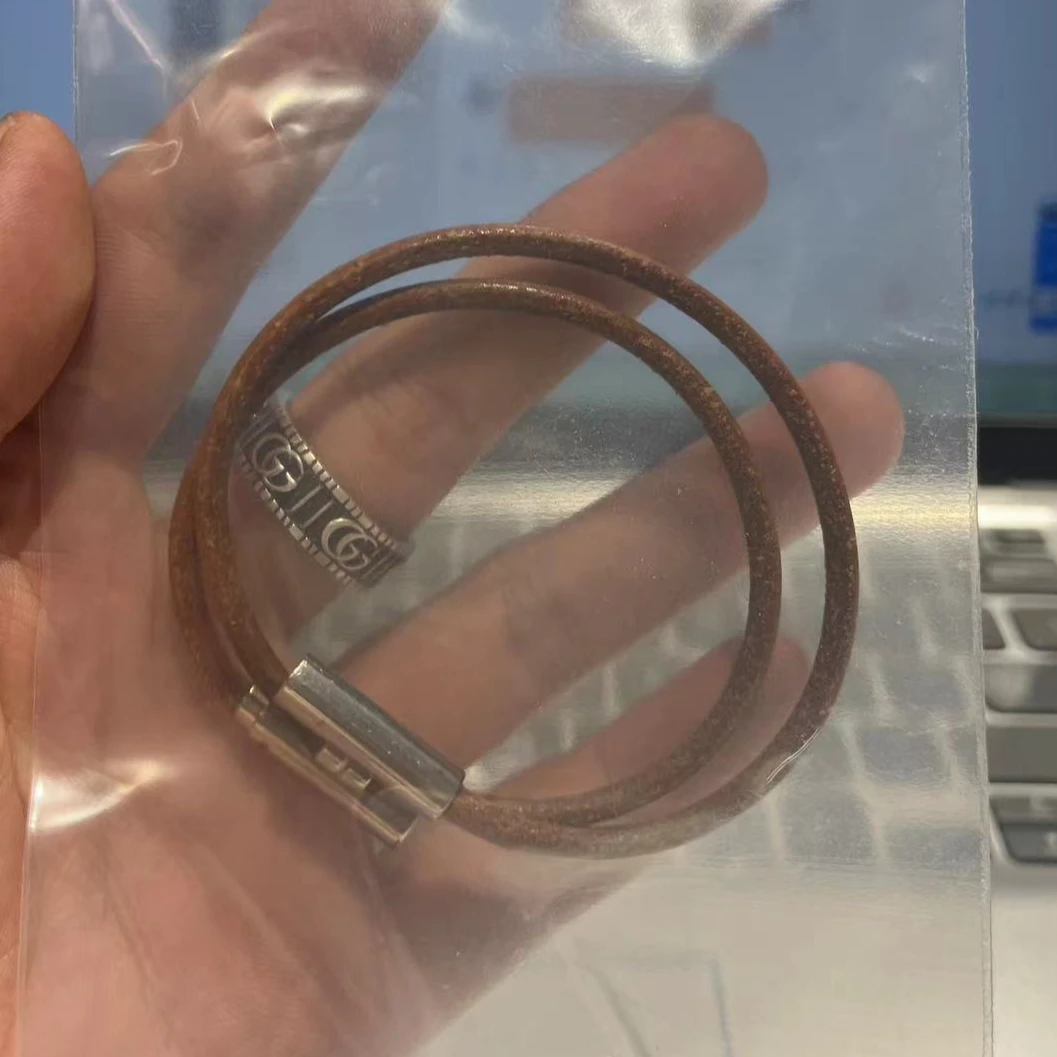 【山哥AL】爱马仕 圆头金/银双环 潮流玩具