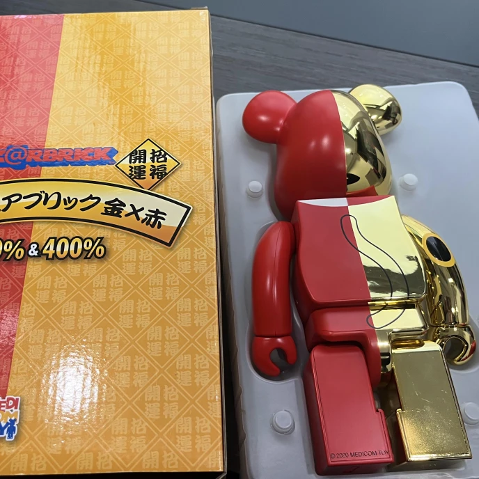 【山哥ST】bearbrick积木熊 金红千万两 400%