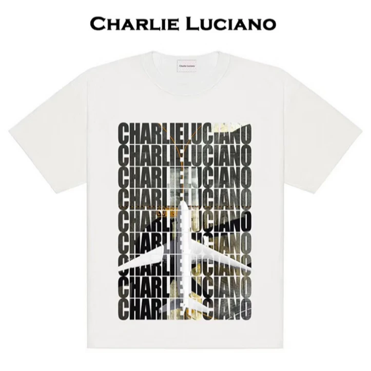 【山哥1520】Charlie Luciano 飞机logo T恤 白 308284T231245
