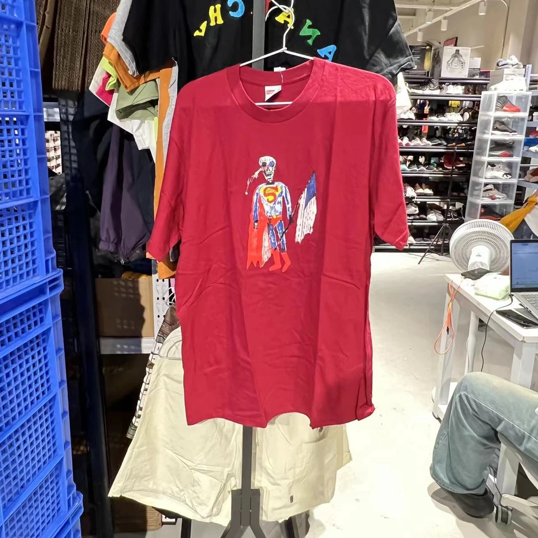 【山哥AL】supreme 红色骷髅超人 T恤