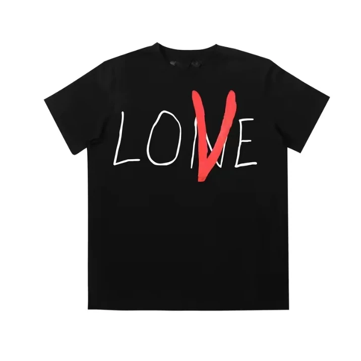 【山哥AL】VLONE Love Tee 背后大V字Logo 短袖T恤 情侣款 黑色