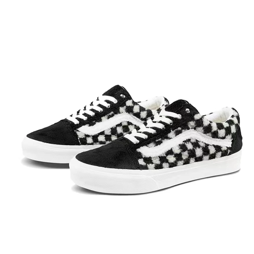 【山哥AL】Vans Old Skool 羊羔绒 低帮 板鞋 黑白 VN0A5KRF95A