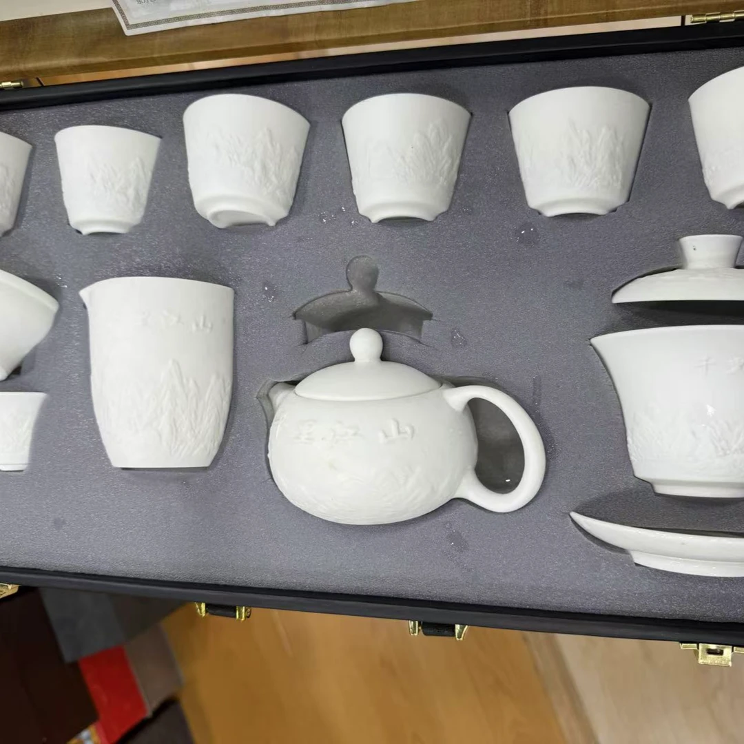 羊脂玉瓷千里江山凤鸣套装（礼盒装）