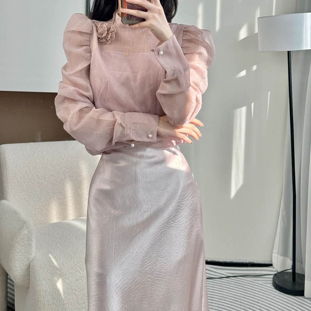 拉夏贝尔25现货清仓新法式高腰气质显瘦半身裙 10023 JQC