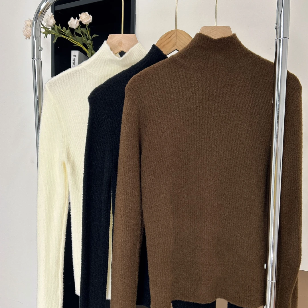 拉夏贝尔25年现货春季新款百搭时尚简约长袖针织衫 10209 JHD