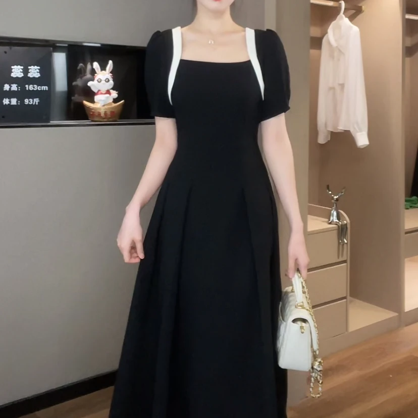 拉夏贝尔25现货清仓新款法式赫清凉本风收腰显瘦连衣裙 8042 KQC