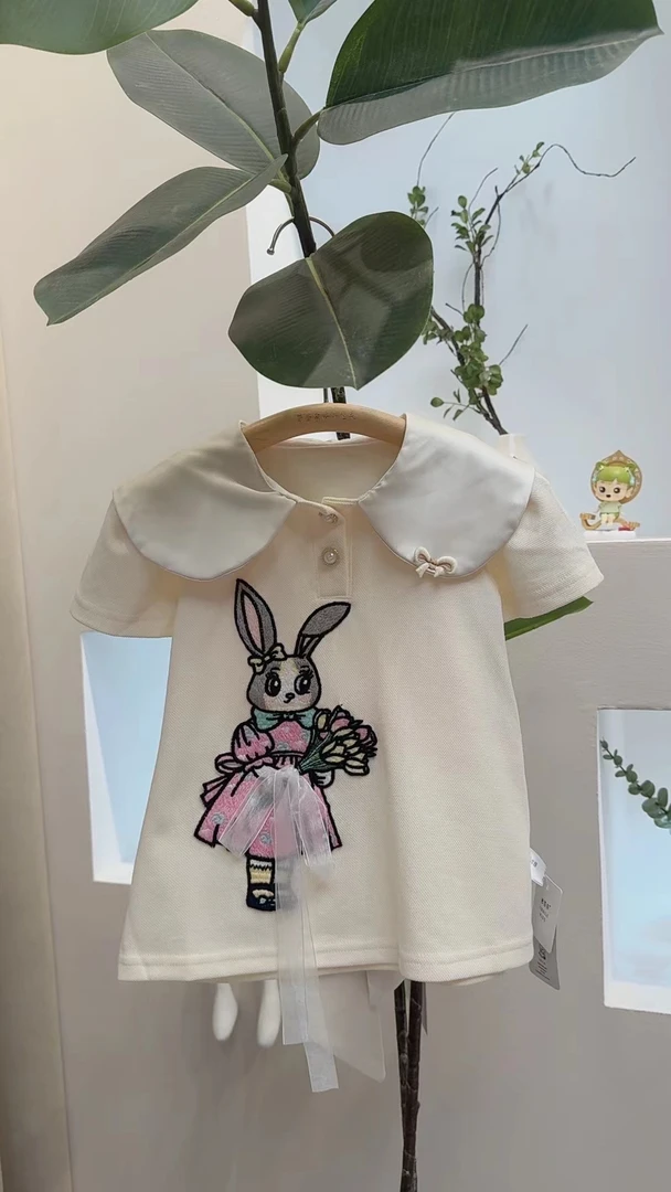 {网红兔公主裙}女童连衣裙女童海边度假裙