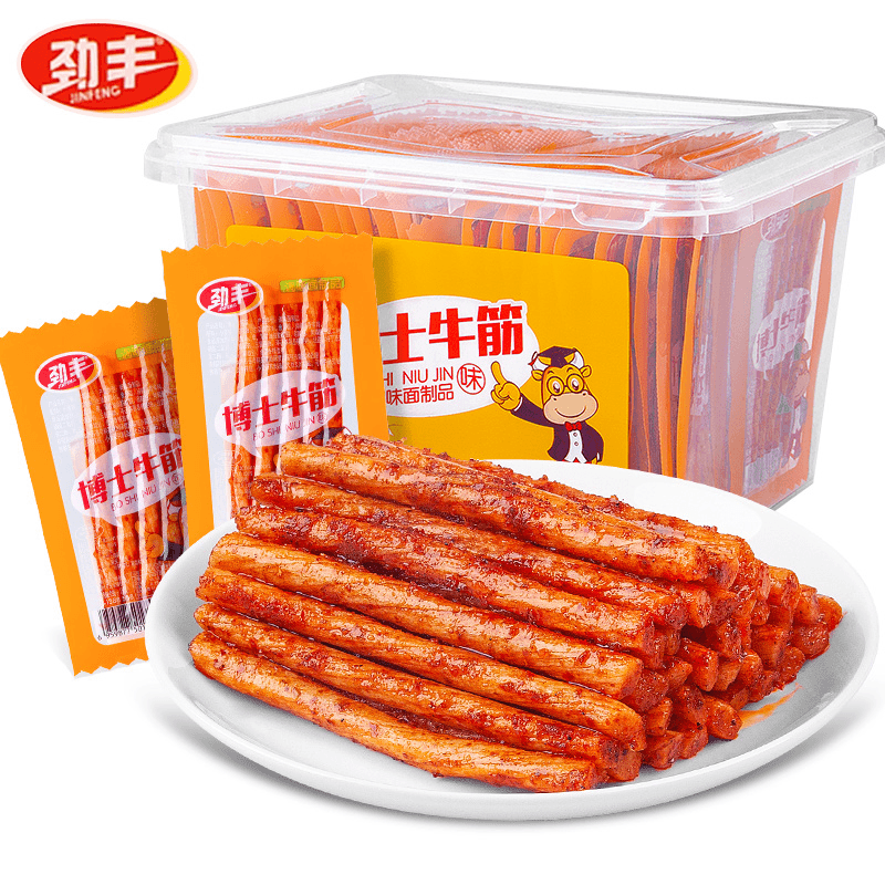 劲丰博士牛筋辣条辣棒儿时怀旧麻辣面筋制品休闲解馋小零食美味