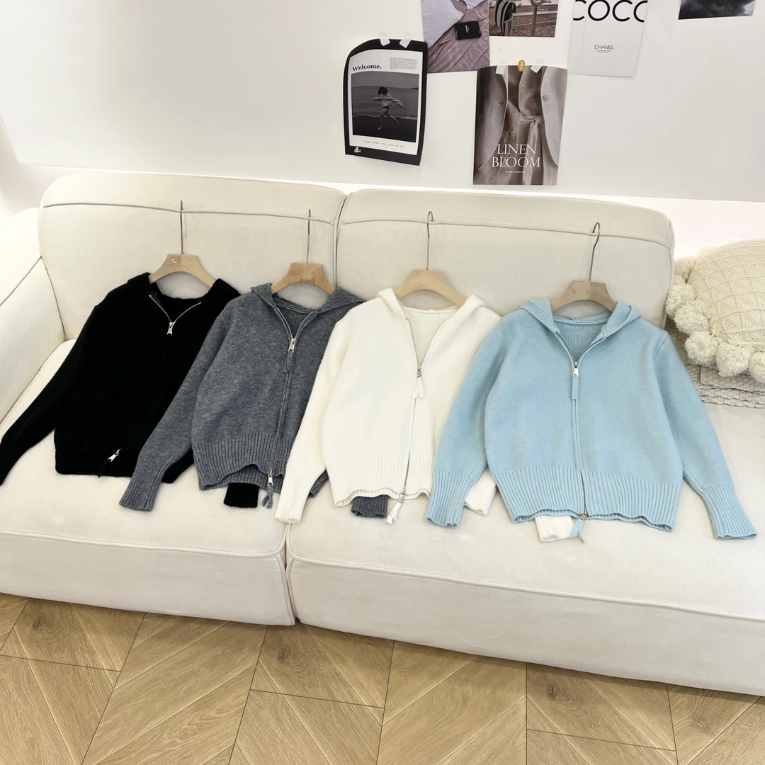 超显瘦~小开衫纯色短款针织休闲毛衣1103