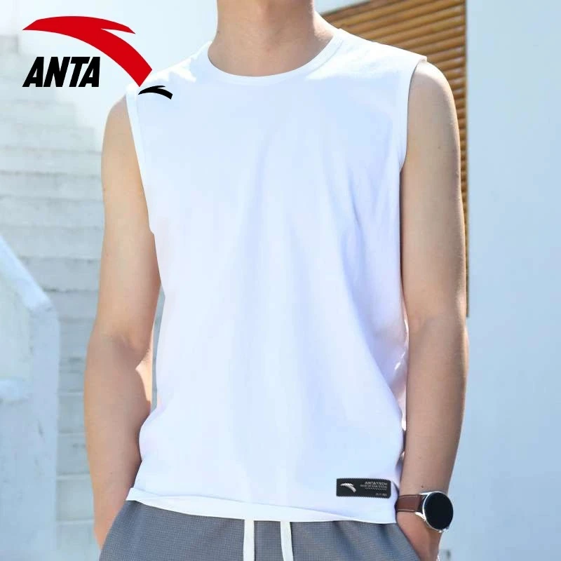 安踏运动背心男子夏季新款正品无袖上衣宽松休闲速干训练篮球服恤