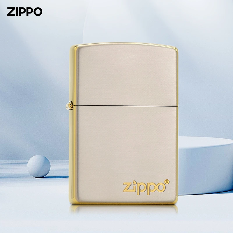 ZIPPO/之宝打火机正品白金色经典标志简约中秋国庆节日送男士礼物
