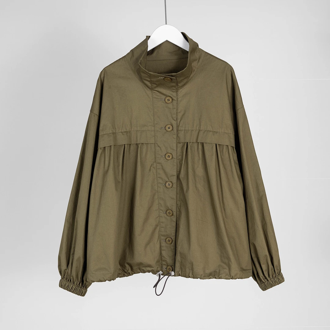 （几里与麻）复古百搭气质收腰长袖外套 衣长65 胸围114 094713