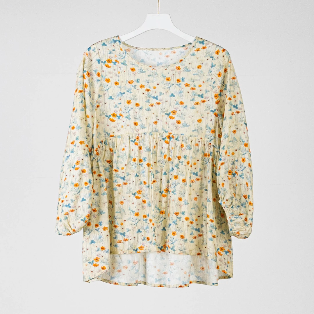 （己礼服饰）休闲百搭圆领碎花衬衫气质 衣长67 胸围104 054810