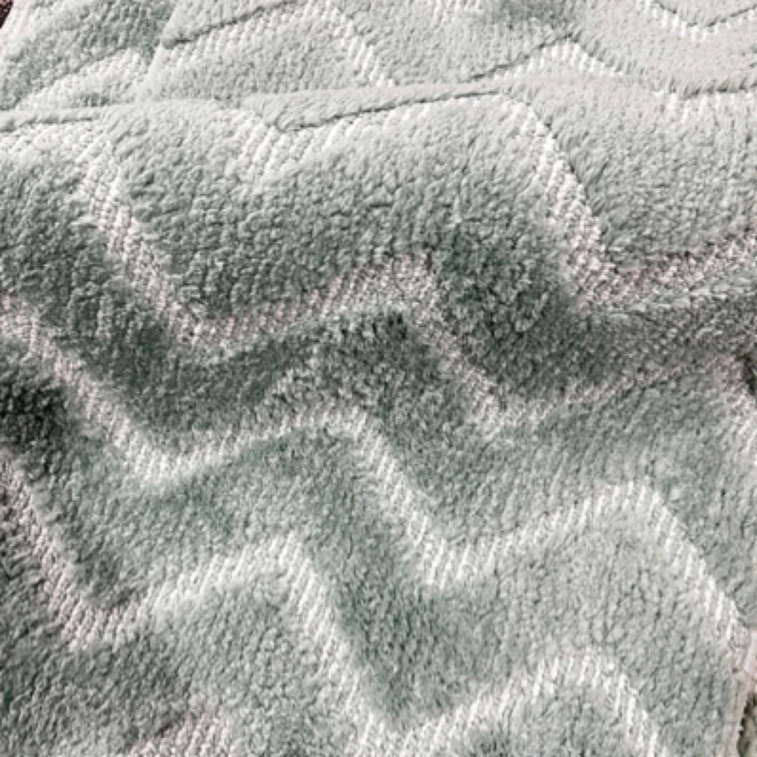 线条薄荷绿50*80 撸猫浴室毯