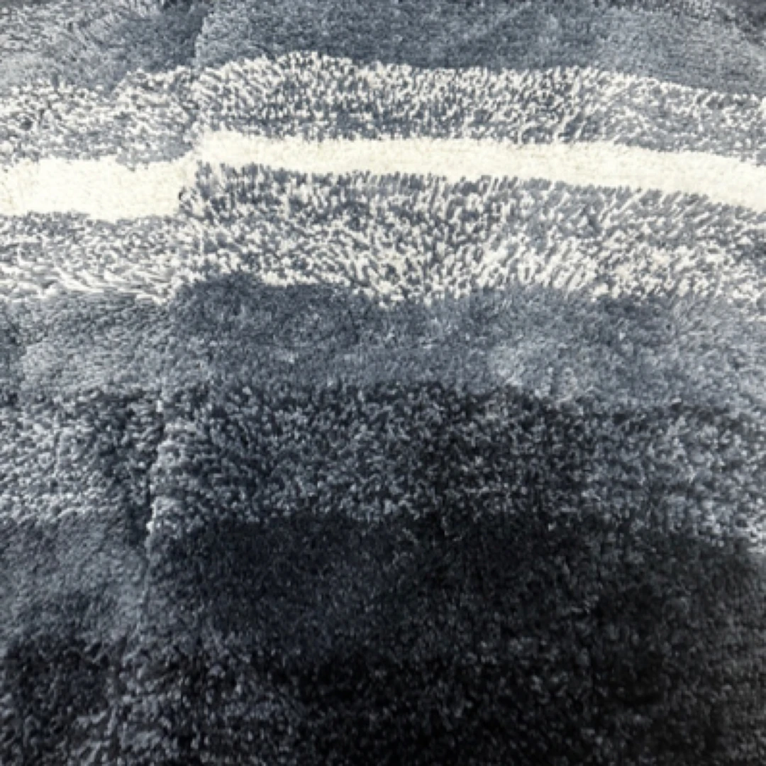 灰白条条毛绒绒撸猫感50*80地垫 高货