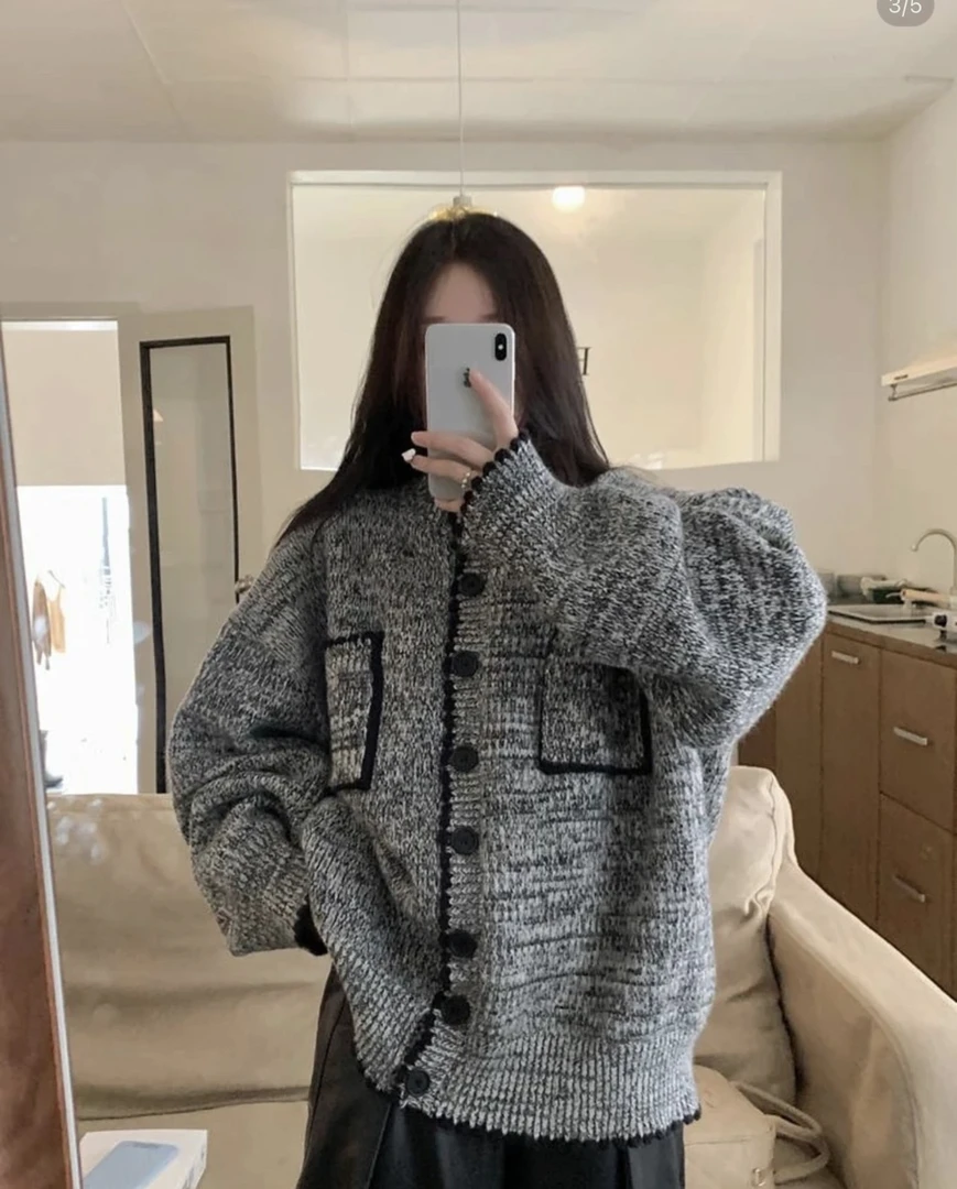 秋冬大版温柔慵懒风韩系套头毛衣套头【NO退NO换】复古宽松百搭