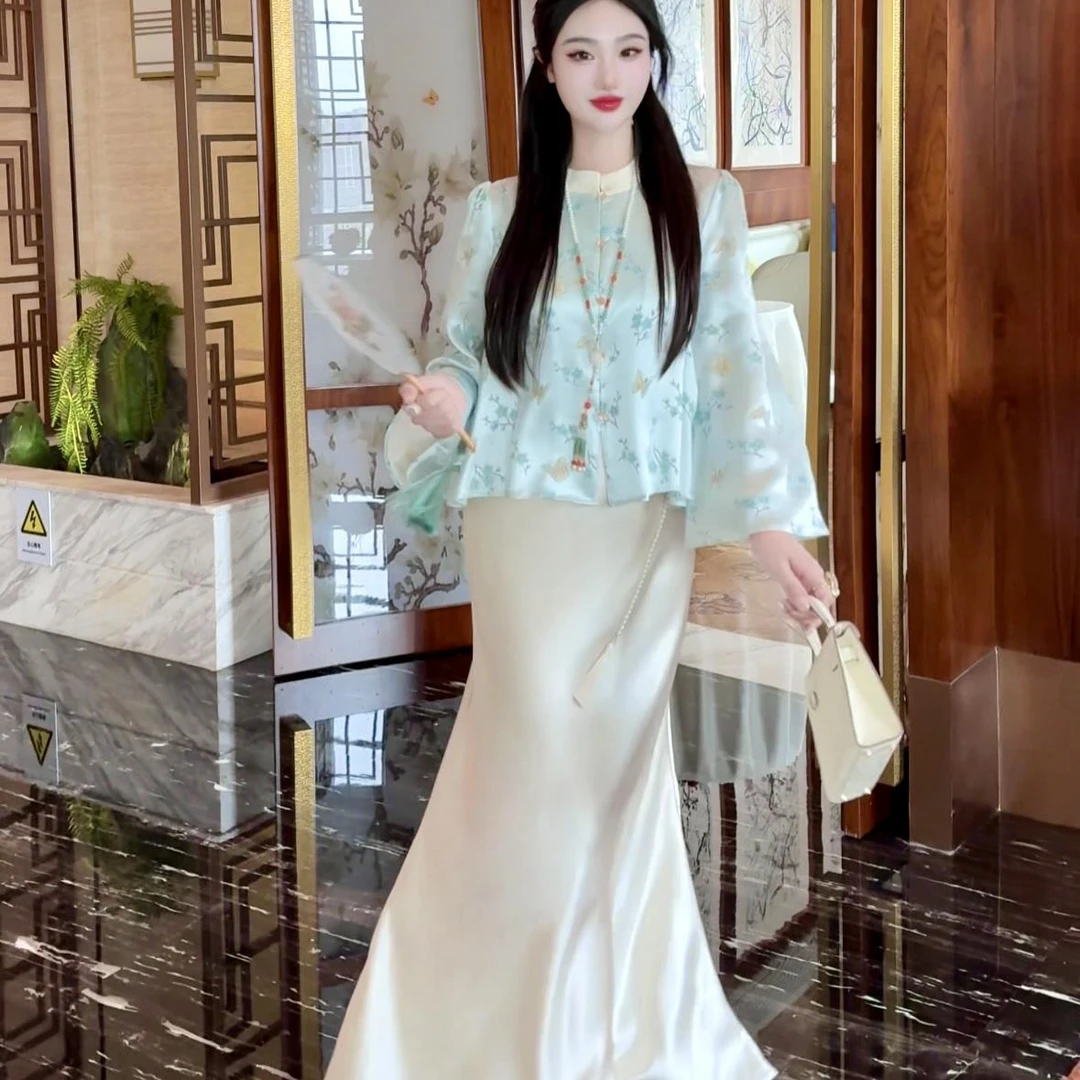 【媛珠 南洋郡主】限量春夏温柔减龄中国风新中式衬衫上衣仙气提花