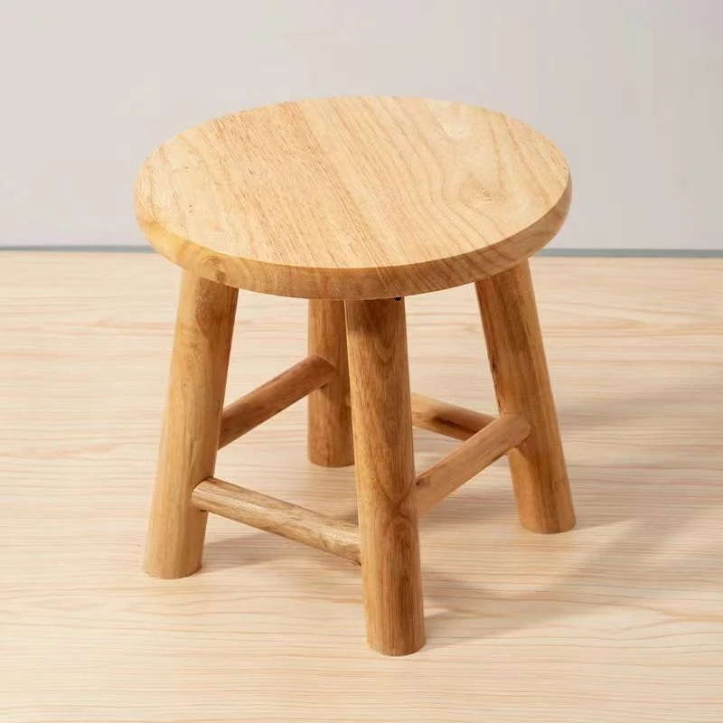 实木板凳子家用换鞋凳成人儿童小板凳圆形小矮凳全实木凳子免安装