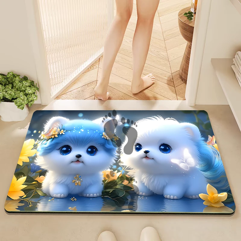浴室吸水垫可爱防滑垫脚垫卫生间吸水防滑垫入户门地垫厨房软地毯