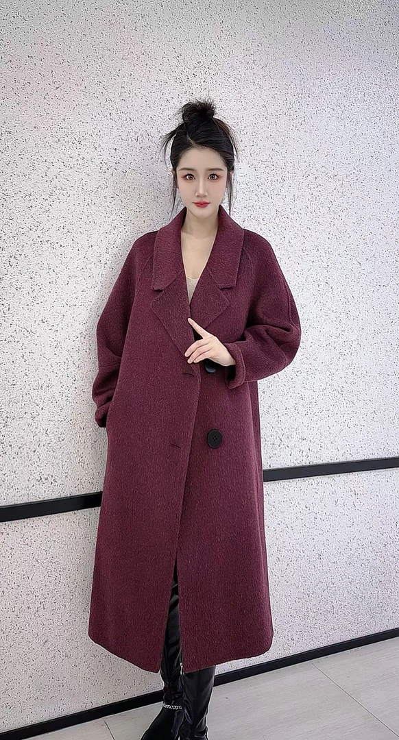 高品质驼绒双面大衣韩版百搭
