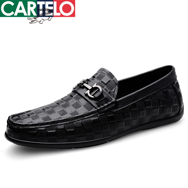 CARTELO/卡帝乐鳄鱼男鞋男士时尚真皮驾车鞋软底春季牛皮男鞋男士