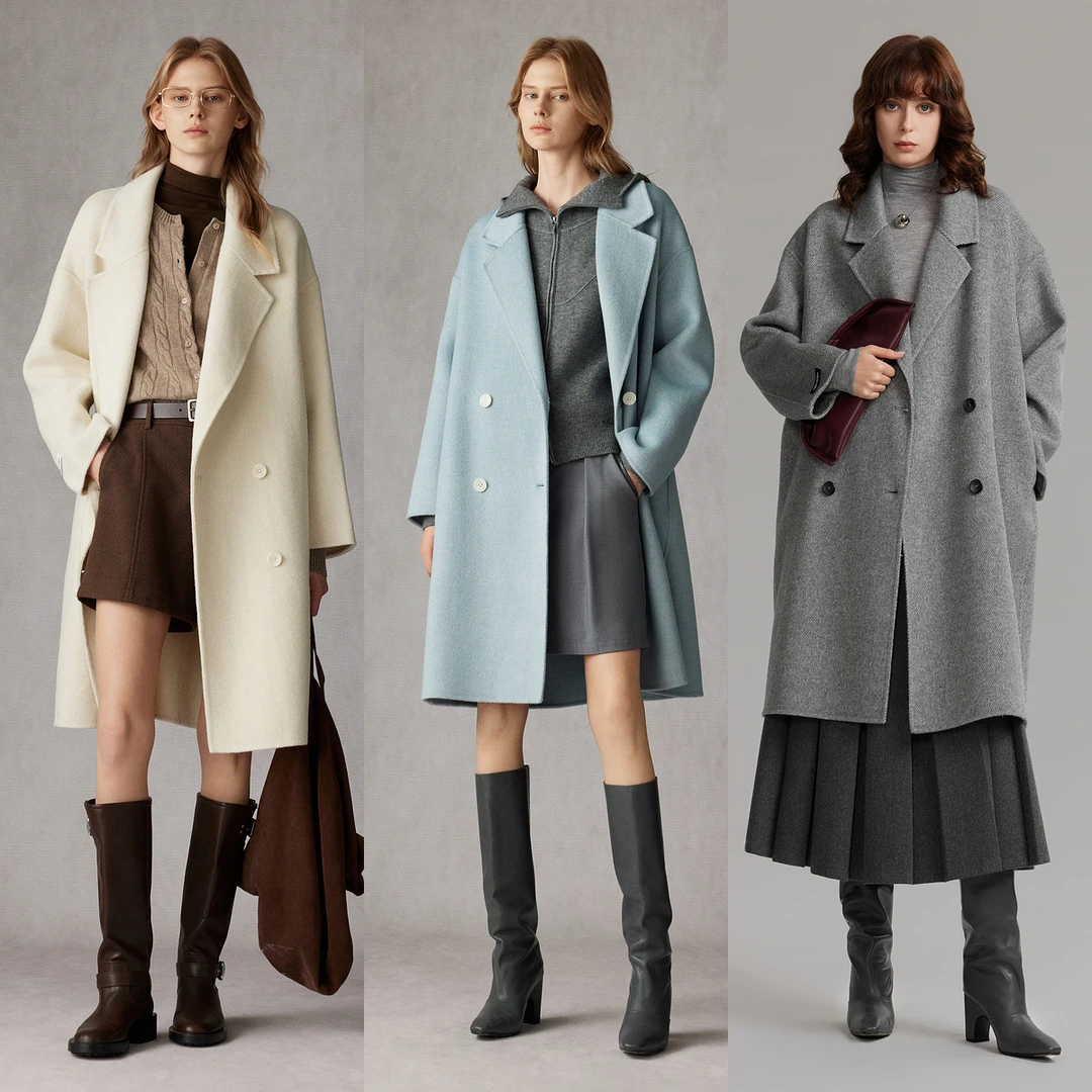 【赵老板专属】ELLE法式优雅毛呢外套大衣女秋冬高级感EN40073