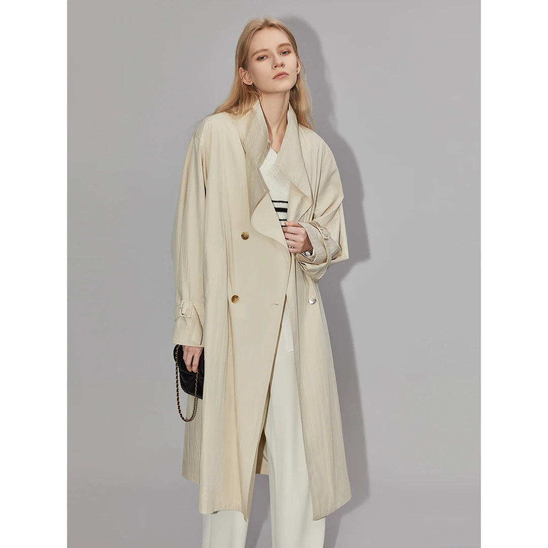 【王雪糕专属】ELLE暗黑内啡肽高档风衣外套秋款风衣-ED35436