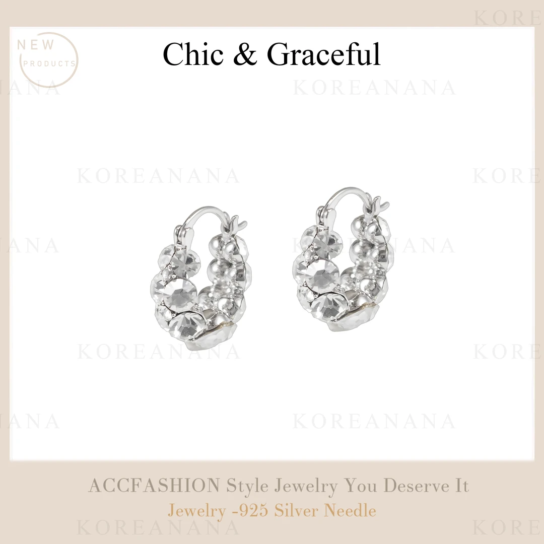 铜合金耳饰 轻奢时尚闪闪满锆耳环A023