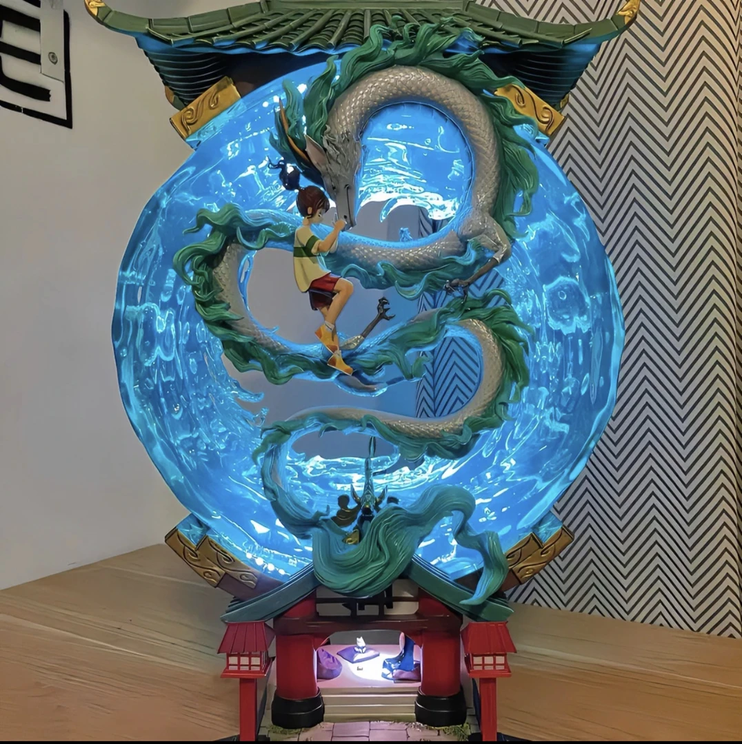 【科维动漫社】新千与千寻50cm琥珀川记忆可插电发光GK手办模型摆件