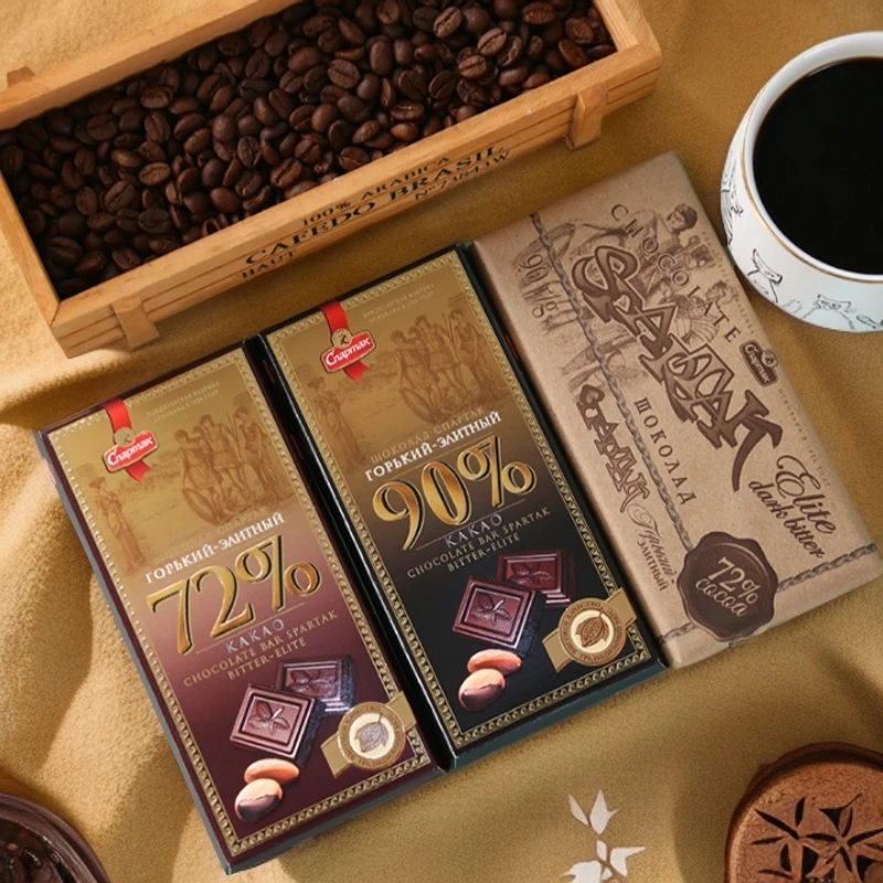 白俄罗斯进口斯巴达克72%纯可可苦巧克力浓郁醇厚85g/盒