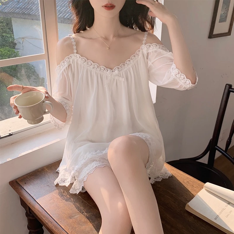 莫代尔吊带睡衣女夏季短袖高级感纯欲风2023年新款家居服套装简约