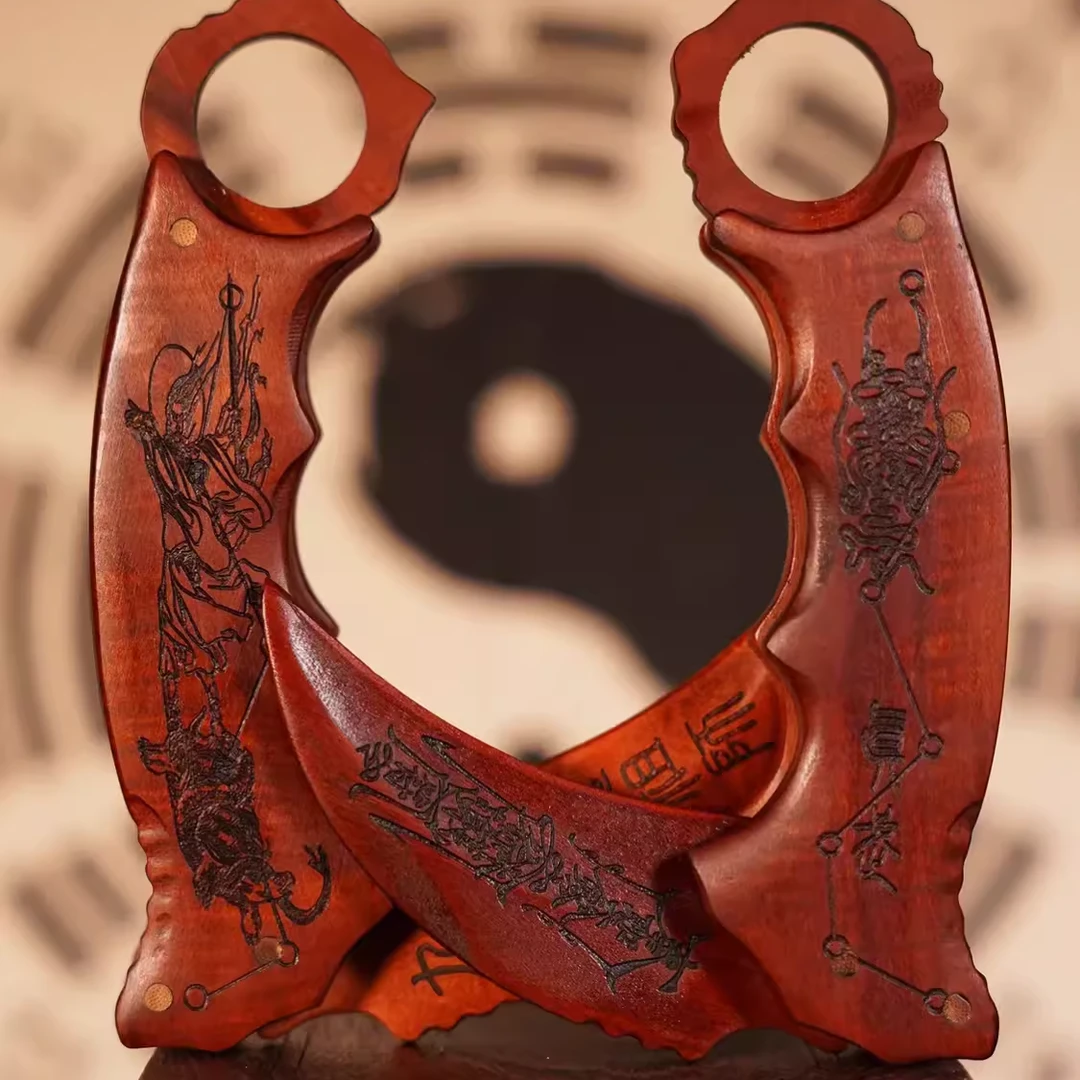 【龙虎山出品】雷击枣木真武爪刀手把件盘玩