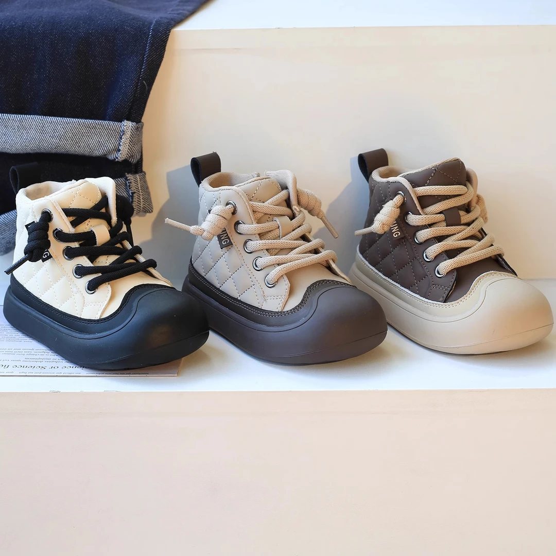 男女童短靴冬新款儿童百搭马丁鞋英伦风二棉靴子中大童棉鞋潮