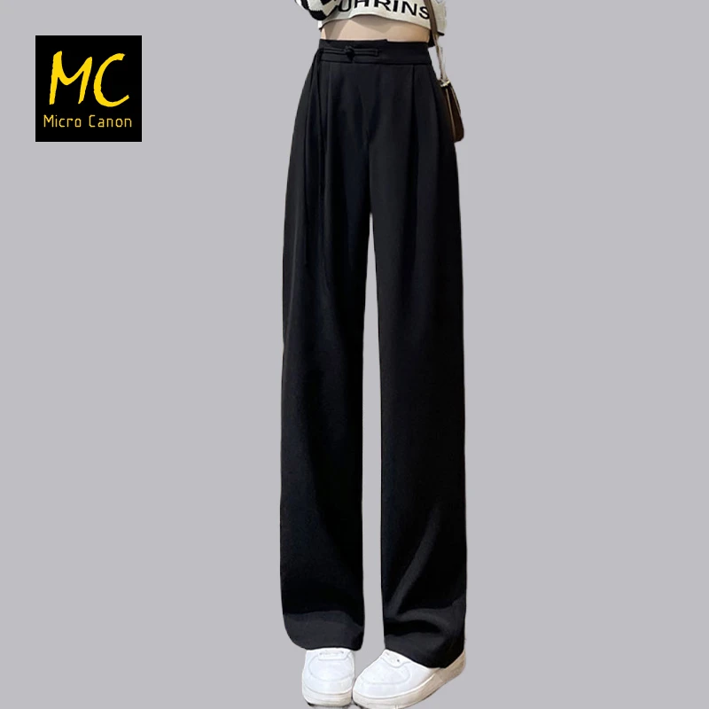 新中式国风古典舞练功服裤子西装阔腿裤新设计感跳广场舞练功裤