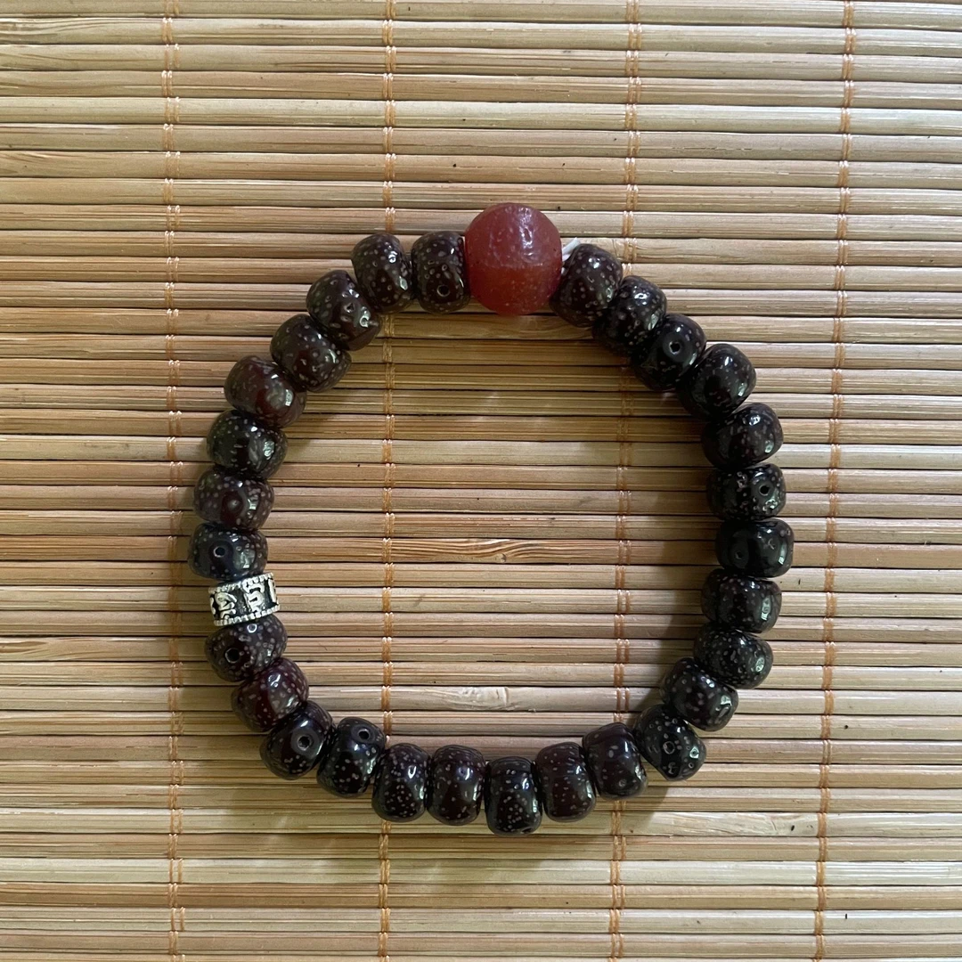 0.9黑金星月菩提男女金刚单圈手串