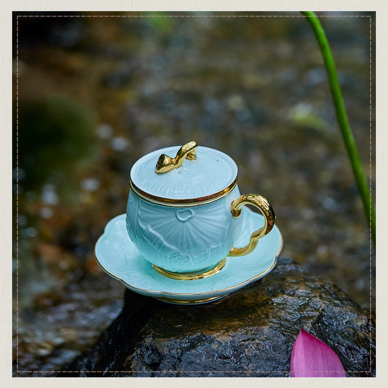 玛戈隆特福德莲生茶具马克杯办公室高颜值家用滤茶杯喝茶喝水杯子