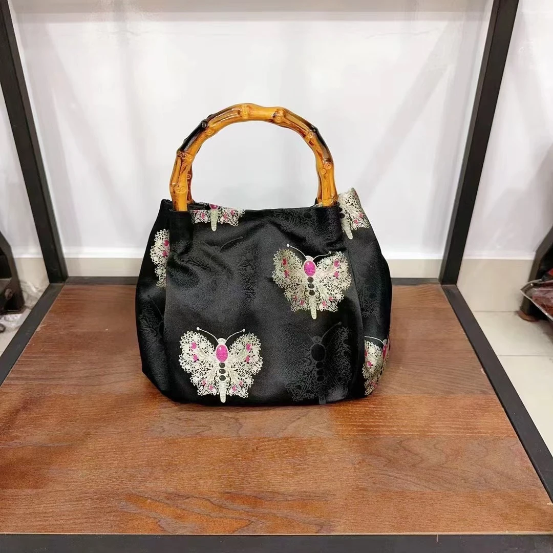 百搭民族风手拿包轻奢古风气质时尚女士中式国风复古手拎包提花