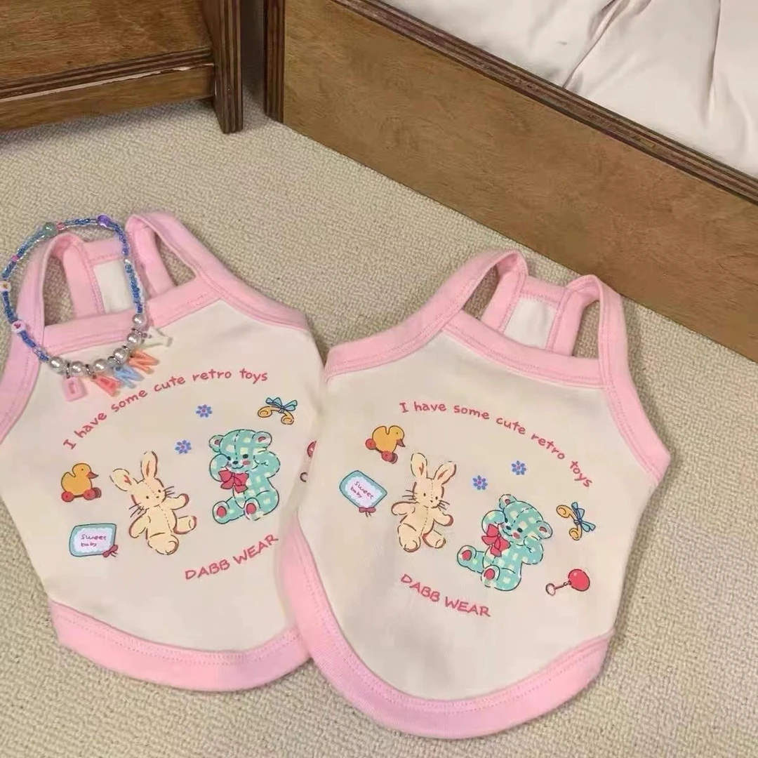 宠物衣服小狗狗吊带背心夏季薄款马尔济斯衣服小型犬泰迪比熊博美