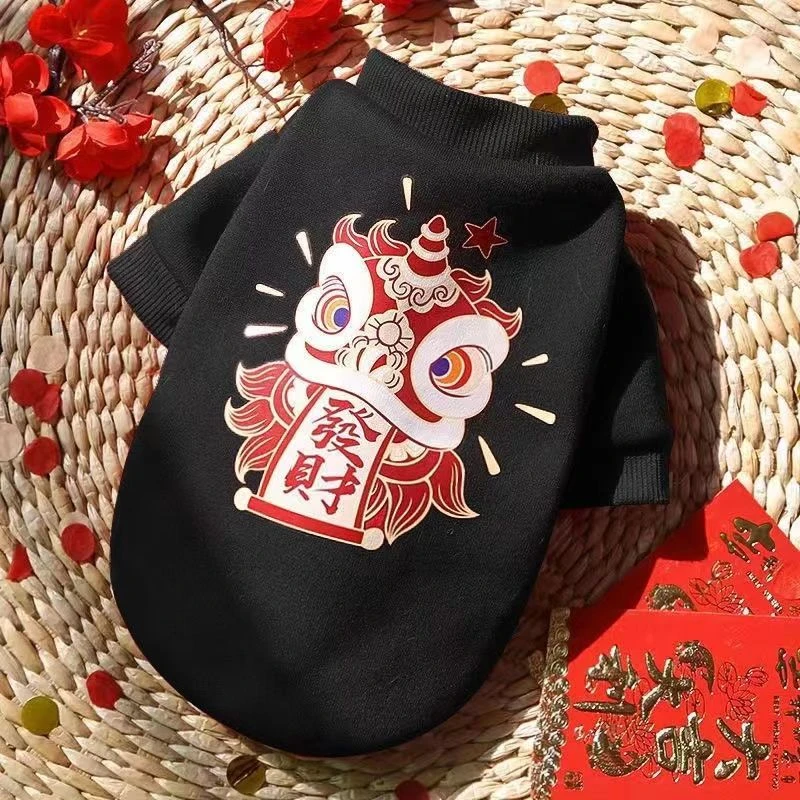 猫咪衣服秋冬新年装过年狗狗宠物衣服加绒保暖橘蓝猫衣服可爱网红