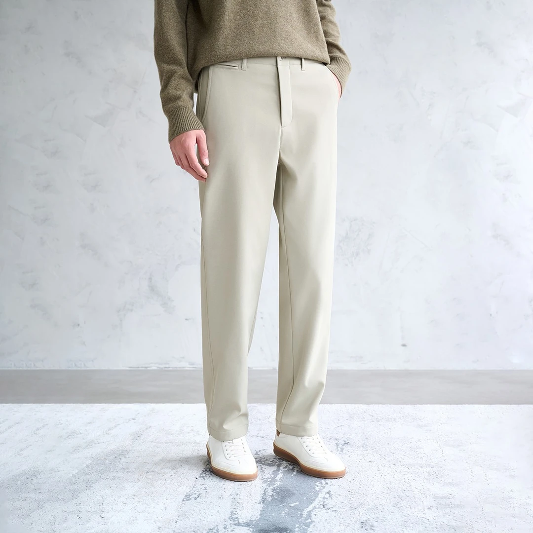 【创新超态棉复合摇粒绒】冬季后腰橡筋半松紧加绒加厚休闲裤男