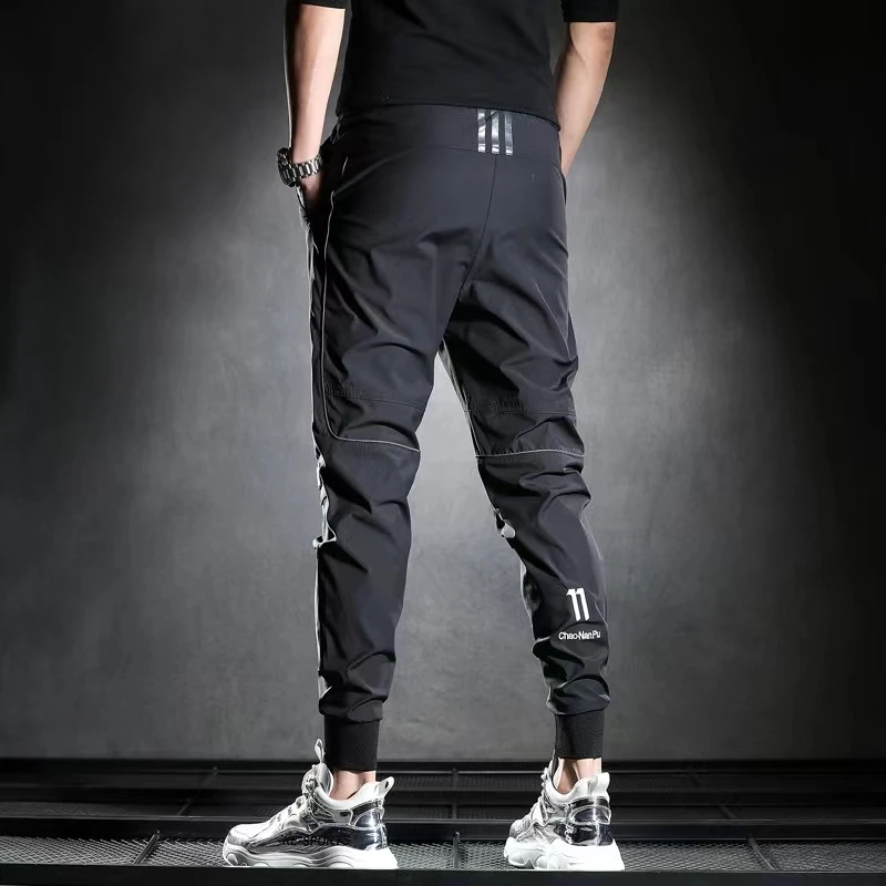 仓石一树潮牌韩版冰丝休闲裤男2023夏季超薄款速干直筒修身小脚裤