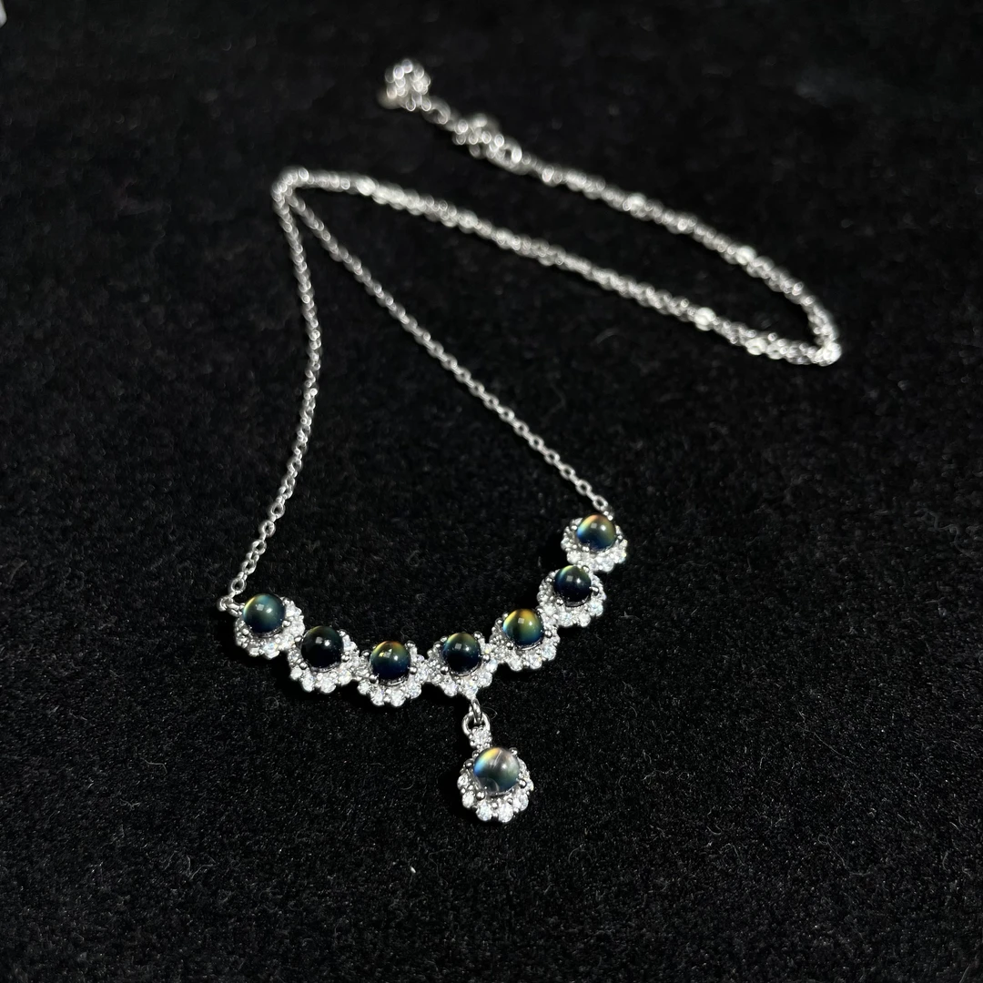 马岛月光石项链一体链s925 KT24110213