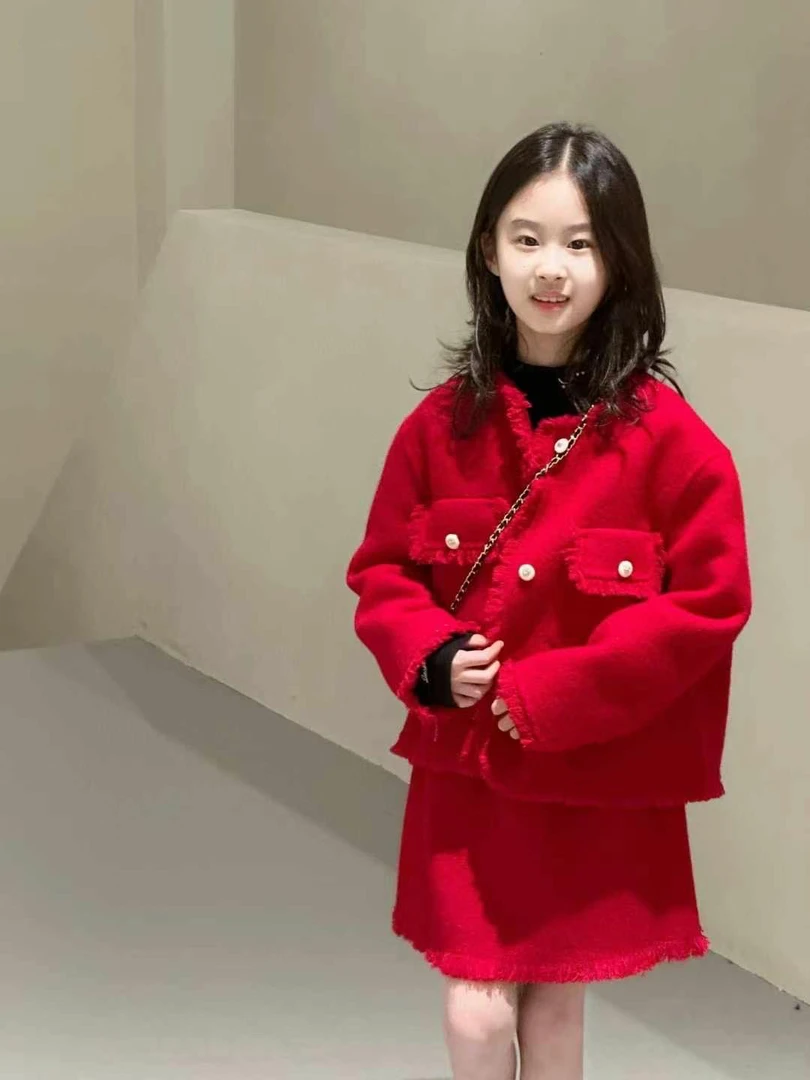 A..P.M-韩国设计师款亲子童装小香套装 Z1115