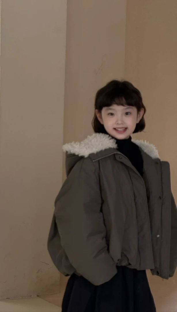 九子-2025买手店原版原标 童装派克羽绒 R321+半裙Q8028