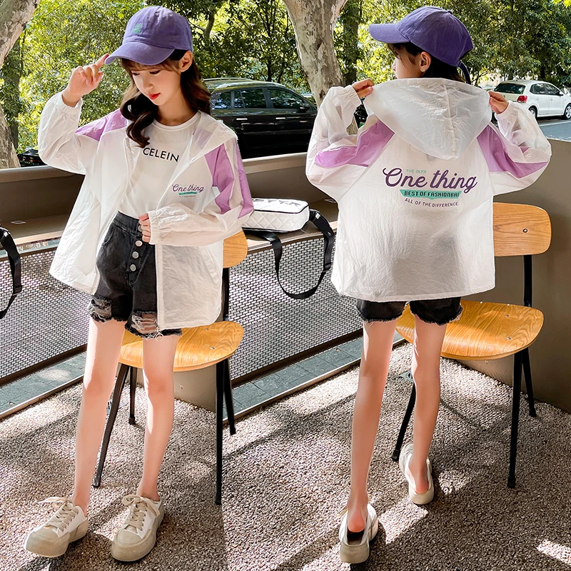 女童防晒衣夏季2024新款儿童薄款中大童空调衫洋气防紫外线衣服潮