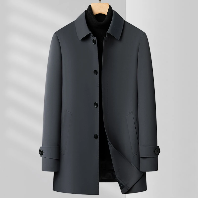 男士轻奢帅气韩版保暖外套中青年时尚百搭夹克冬季户外抗寒羽绒服