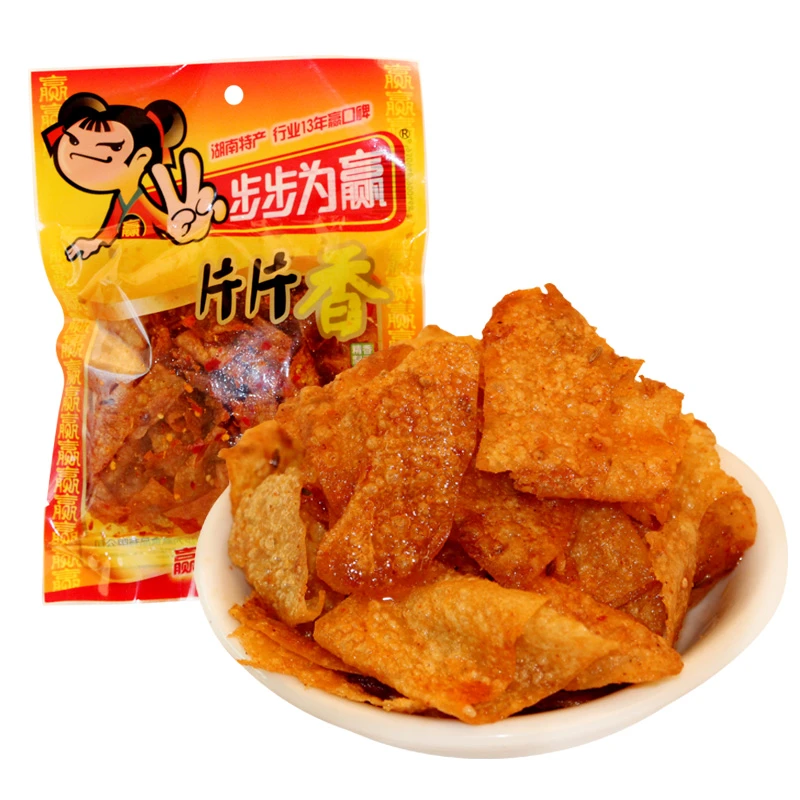 步步为赢片片香平江爽口变态辣辣片爆辣辣条湖南特产小吃零食儿时